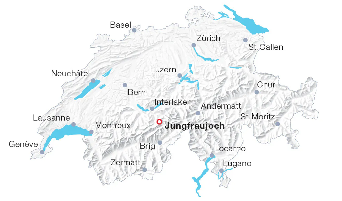 Map Jungfraujoch