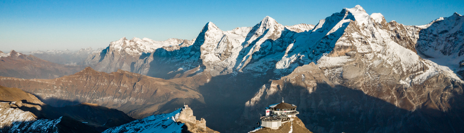 Schilthorn Piz Gloria Drone Shot