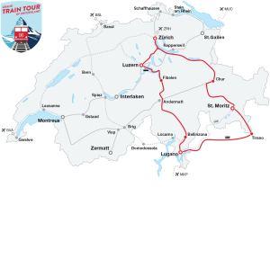 Map: Gletscher & Palmen (Grand Train Tour of Switzerland)