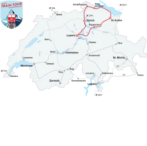 Map: Faszination Wasser (Grand Train Tour of Switzerland)