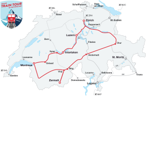 Map: Top Attraktionen (Grand Train Tour of Switzerland)