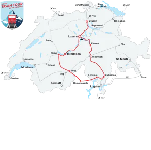 Karte: Verborgene Schätze Tour (Grand Train Tour of Switzerland)